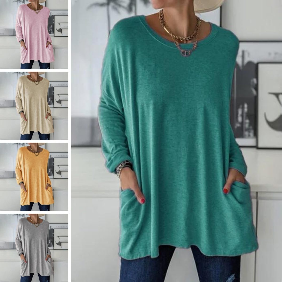 Vera | Oversized Tunic with Functional Pockets