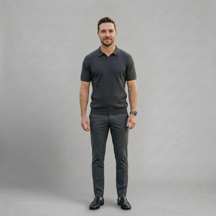 Matteo - Refined ribbed polo for elevated everyday style