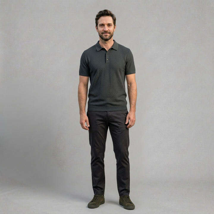 Mason - Textured polo for sharp everyday sophistication