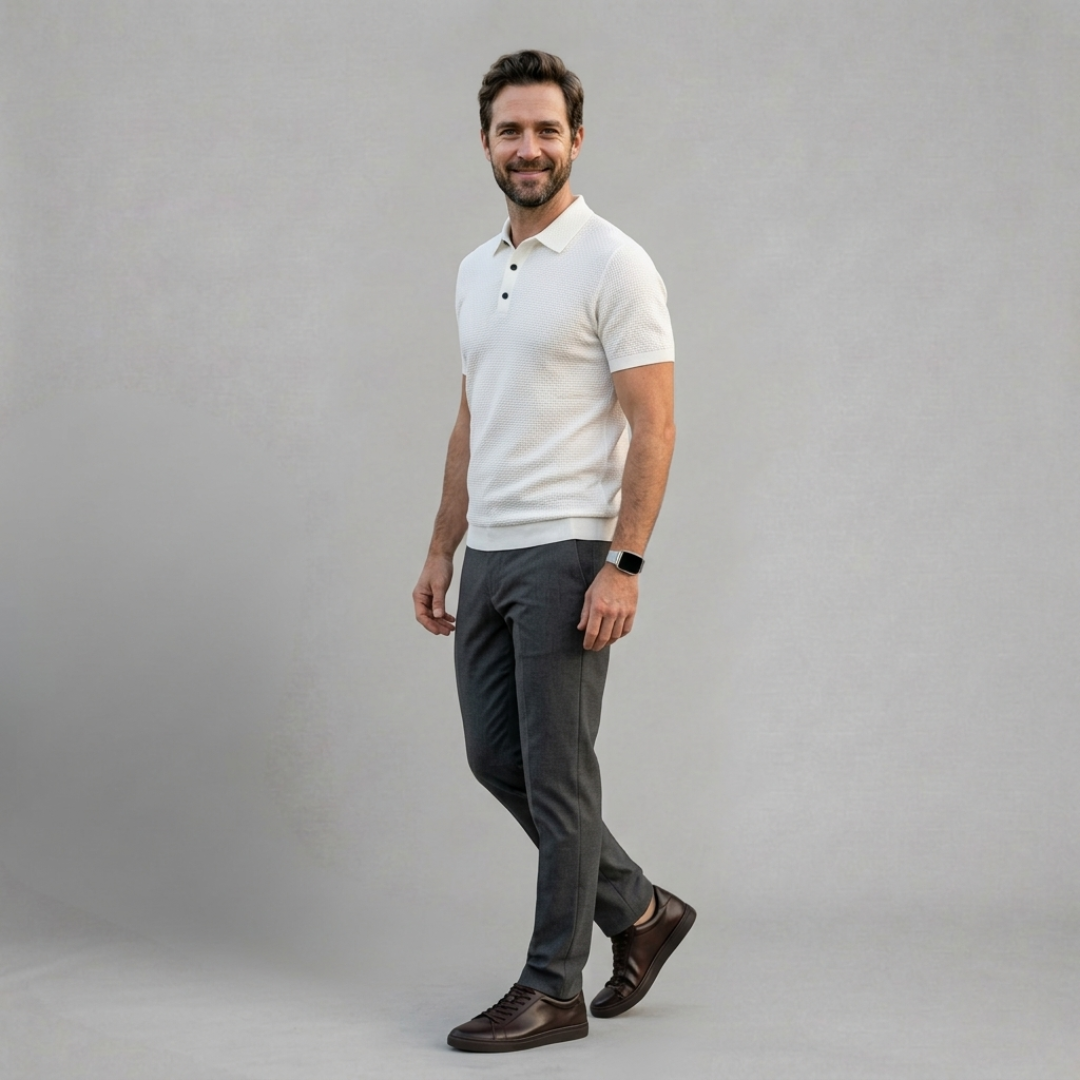 Mason - Textured polo for sharp everyday sophistication