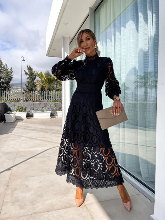 Claire | Women's Lace Collar Dress Elegant Fit 0
