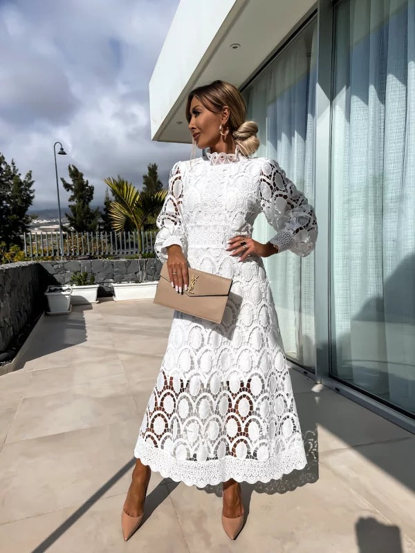 Claire | Women's Lace Collar Dress Elegant Fit 4