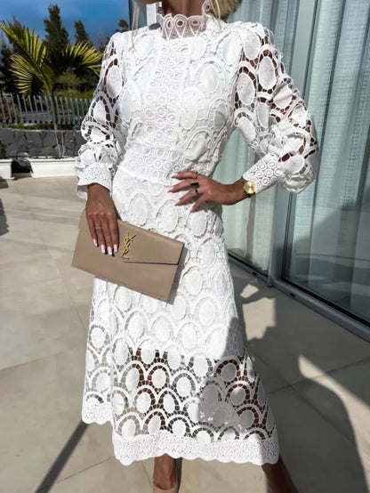 Claire | Women's Lace Collar Dress Elegant Fit 7