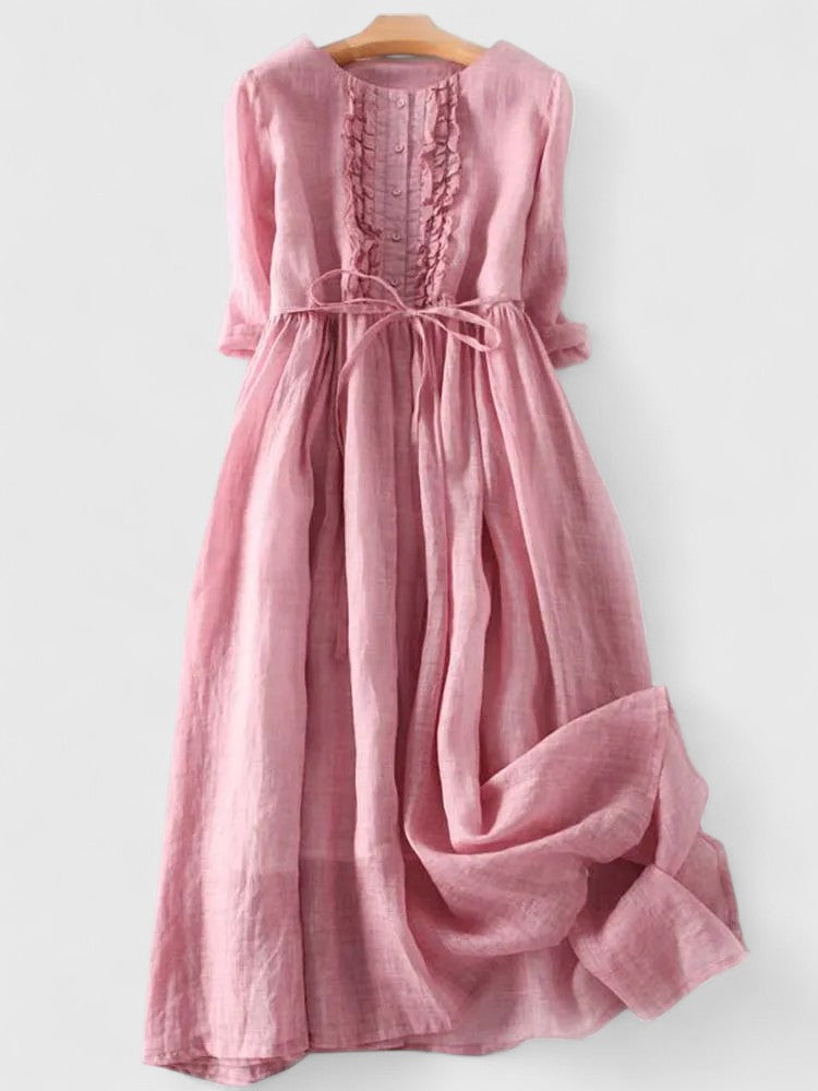 Claire | Women's Midi Dress Adjustable Waist Lightweight 2
