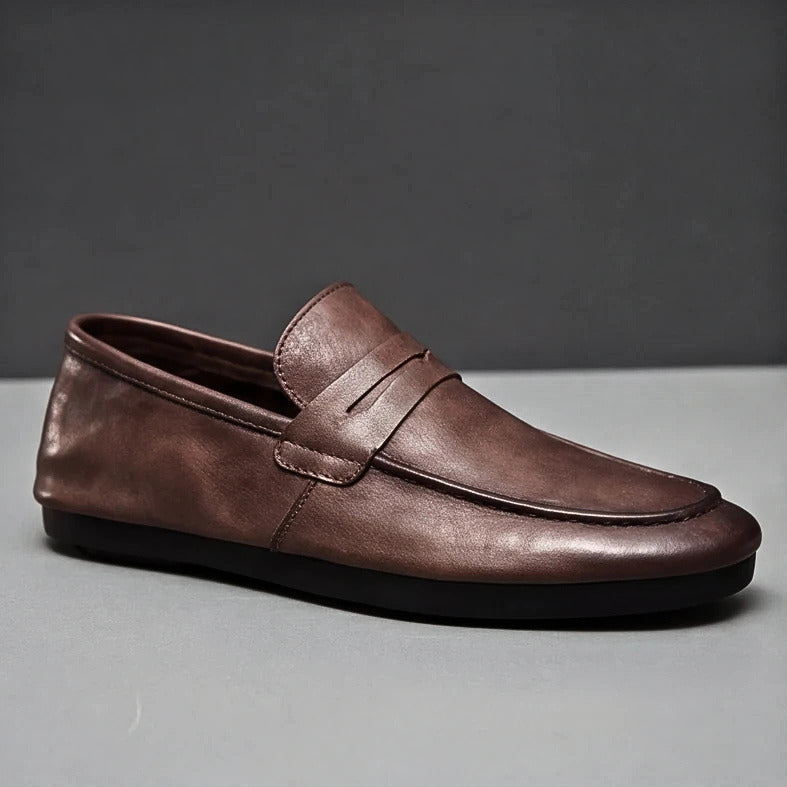 Cole | Men's Penny Loafers Brown Classic Design 2