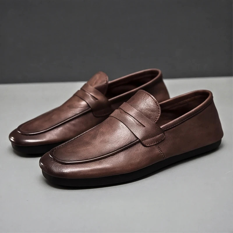 Cole | Men's Penny Loafers Brown Classic Design 3