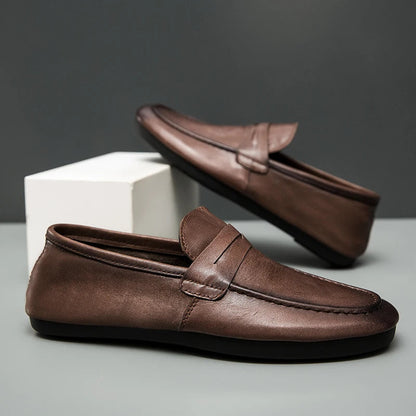 Cole | Men's Penny Loafers Brown Classic Design 4