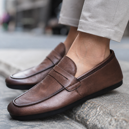 Cole | Men's Penny Loafers Brown Classic Design 7
