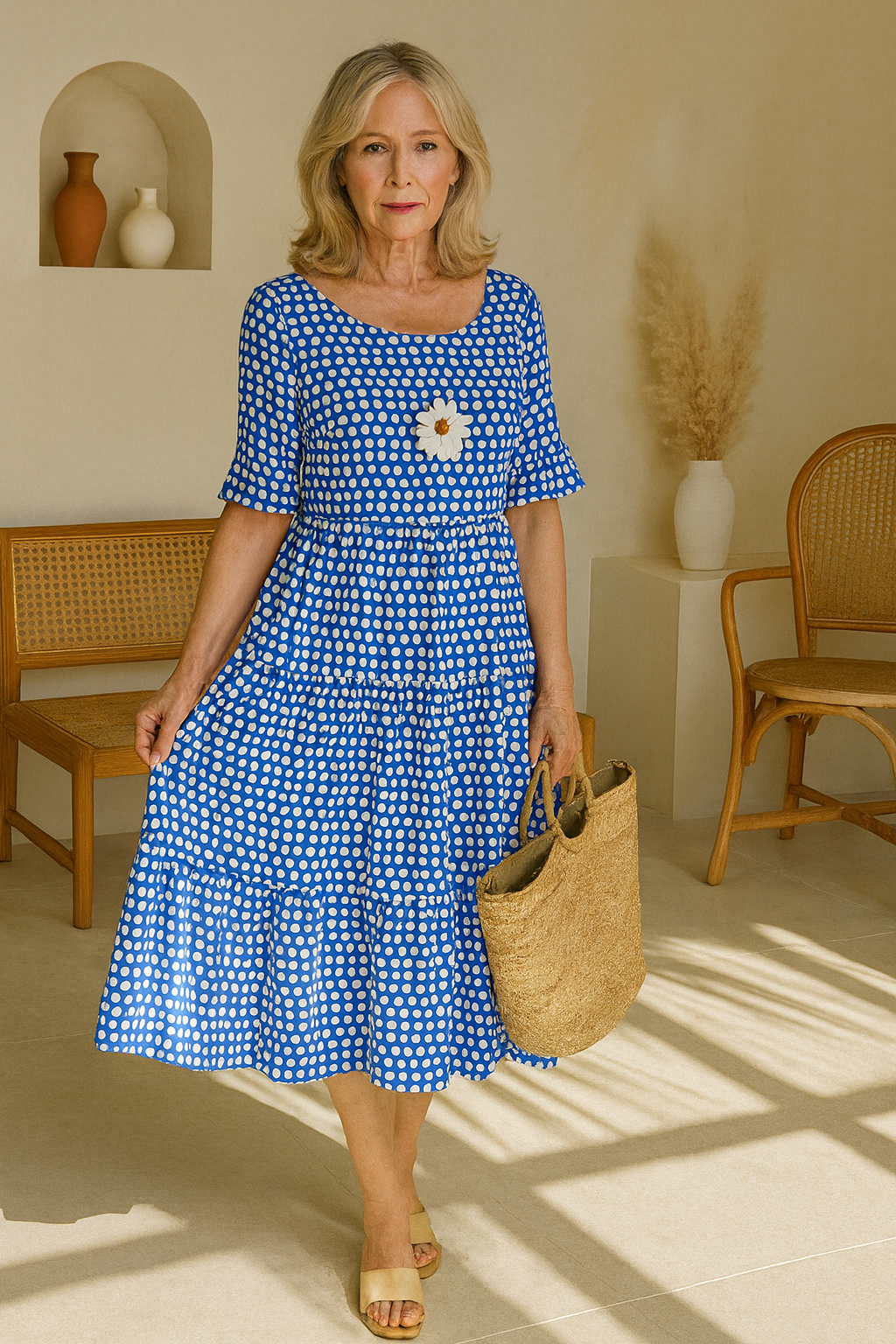 Daisy | Women's Midi Dress Relaxed Fit 7