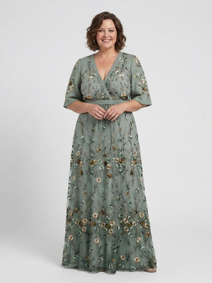 Emma | Women's Floral V Neck Maxi Dress 3