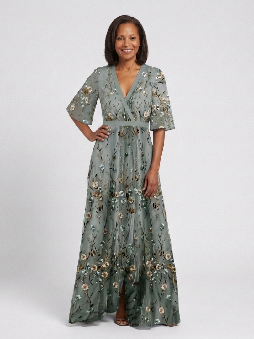 Emma | Women's Floral V Neck Maxi Dress 4