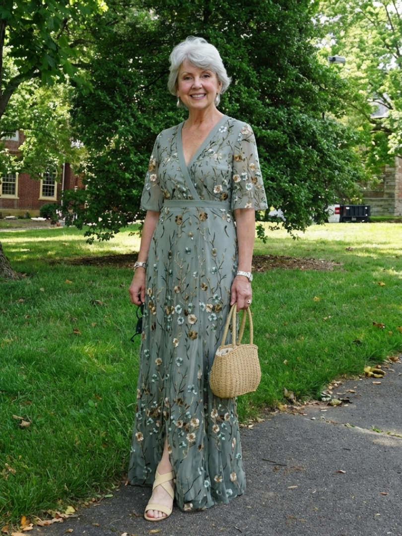 Emma | Women's Floral V Neck Maxi Dress 6