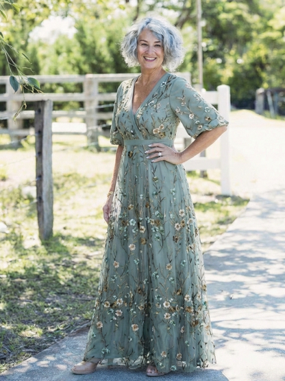 Emma | Women's Floral V Neck Maxi Dress 7