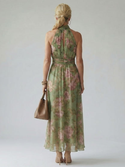 Emma | Women's Gathered Halter Midi Dress 3