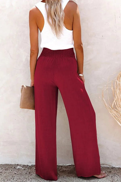Emma | Women's High-Waisted Trousers with Button Accents 5