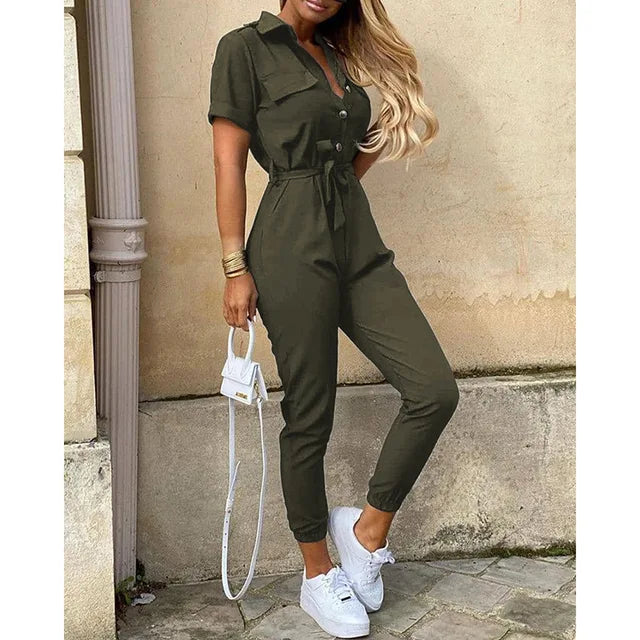 Emma | Women's Tailored Jumpsuit with Button-Up Detail 0