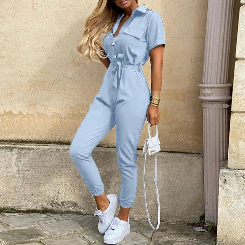 Emma | Women's Tailored Jumpsuit with Button-Up Detail 1