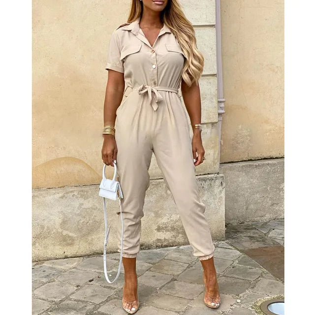 Emma | Women's Tailored Jumpsuit with Button-Up Detail 2