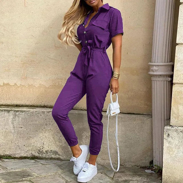Emma | Women's Tailored Jumpsuit with Button-Up Detail 4