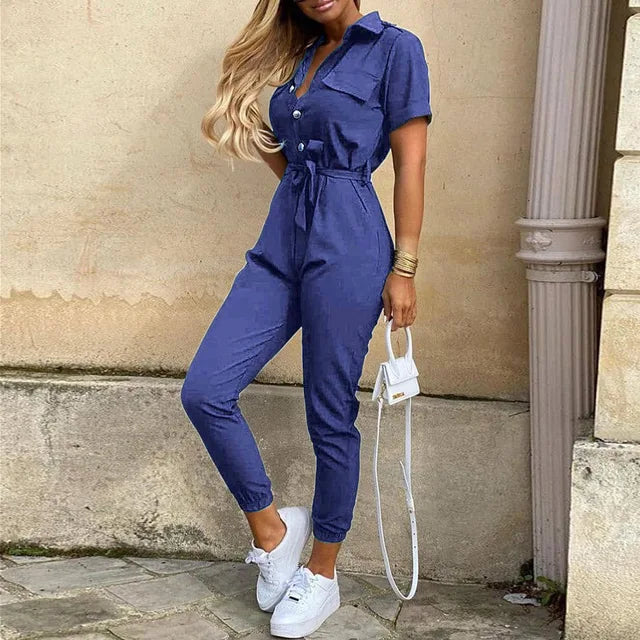 Emma | Women's Tailored Jumpsuit with Button-Up Detail 6