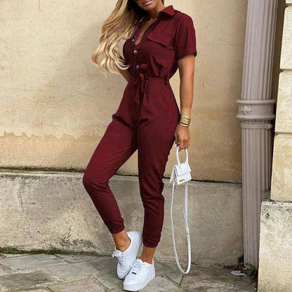 Emma | Women's Tailored Jumpsuit with Button-Up Detail 7