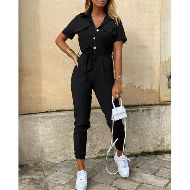 Emma | Women's Tailored Jumpsuit with Button-Up Detail 9