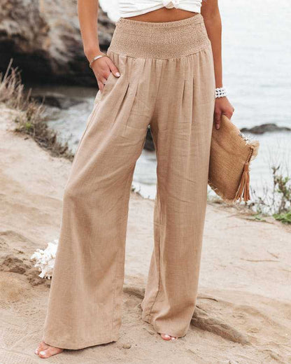 Emma | Women's Wide Leg Linen Pants 0