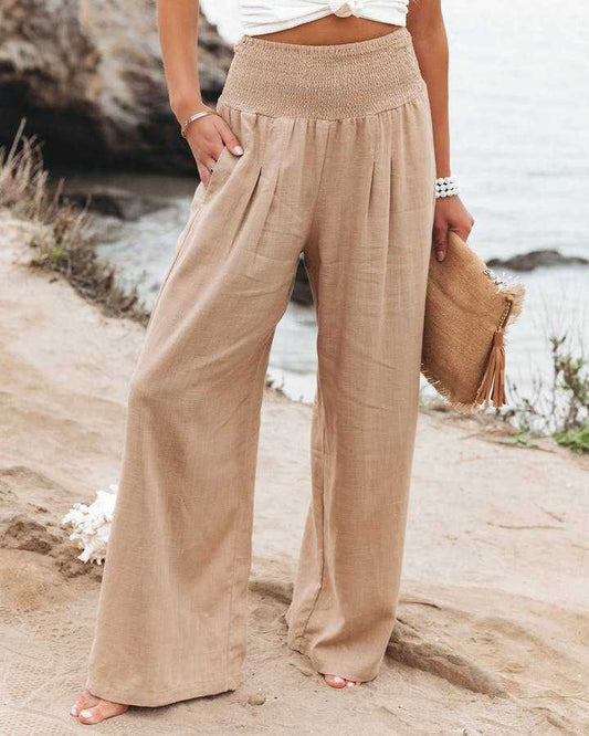 Emma | Women's Wide Leg Linen Pants 0