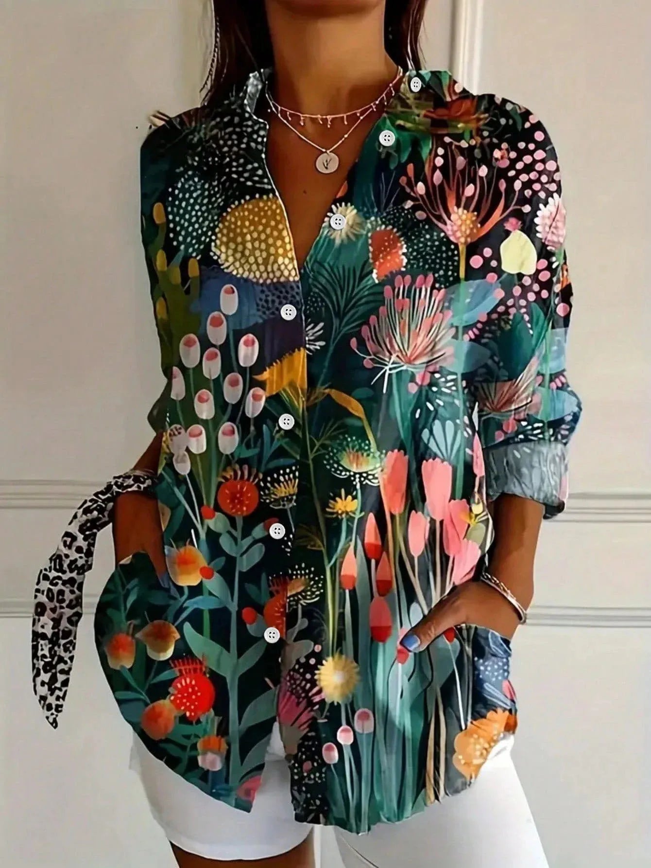 Grace | Women's Colorful Print Blouse 2