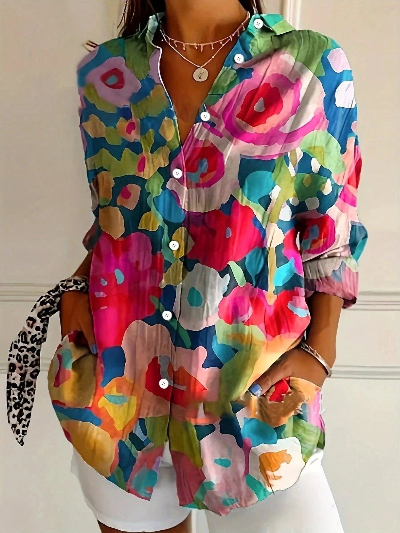 Grace | Women's Colorful Print Blouse 4