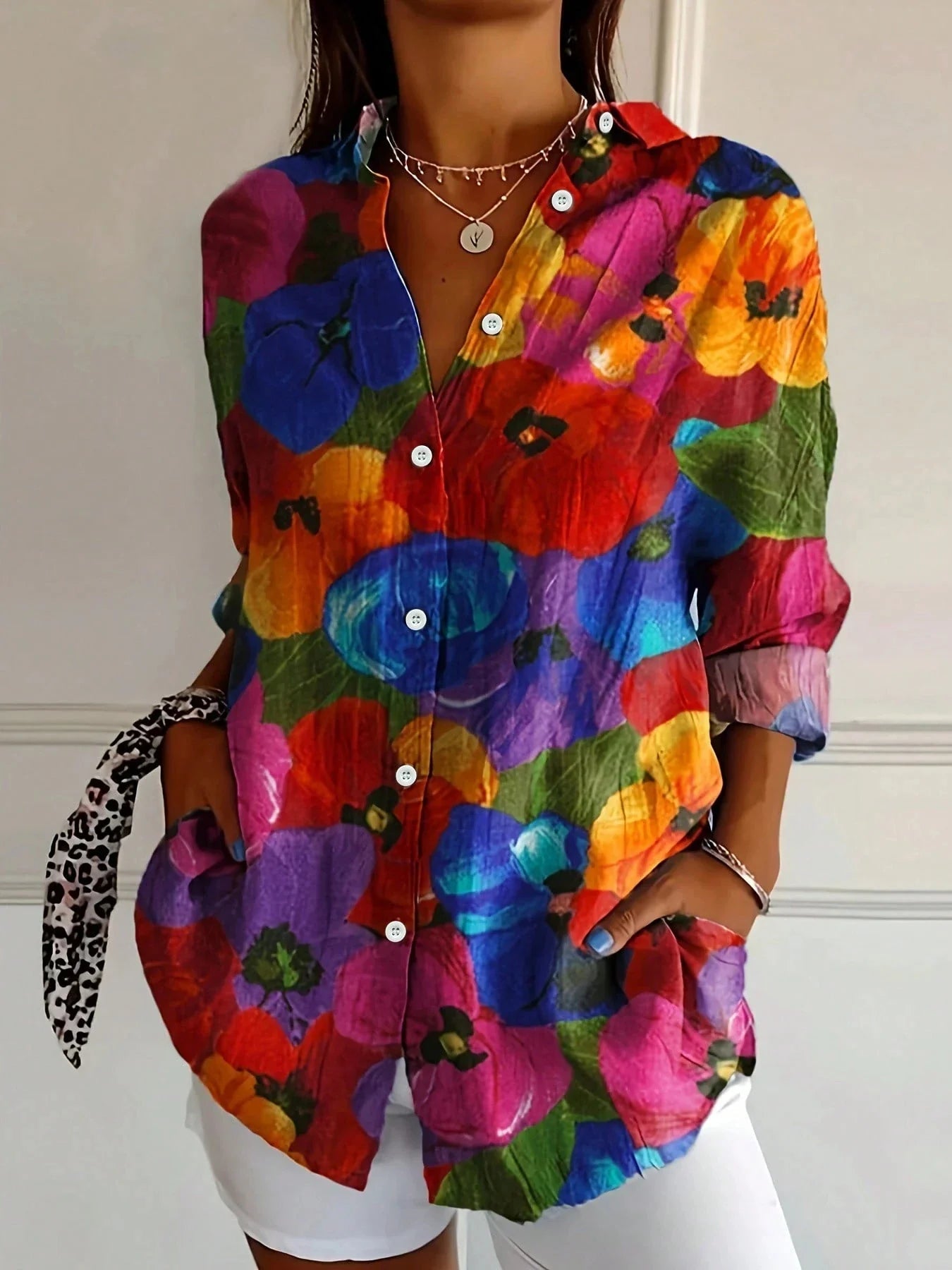 Grace | Women's Colorful Print Blouse 5
