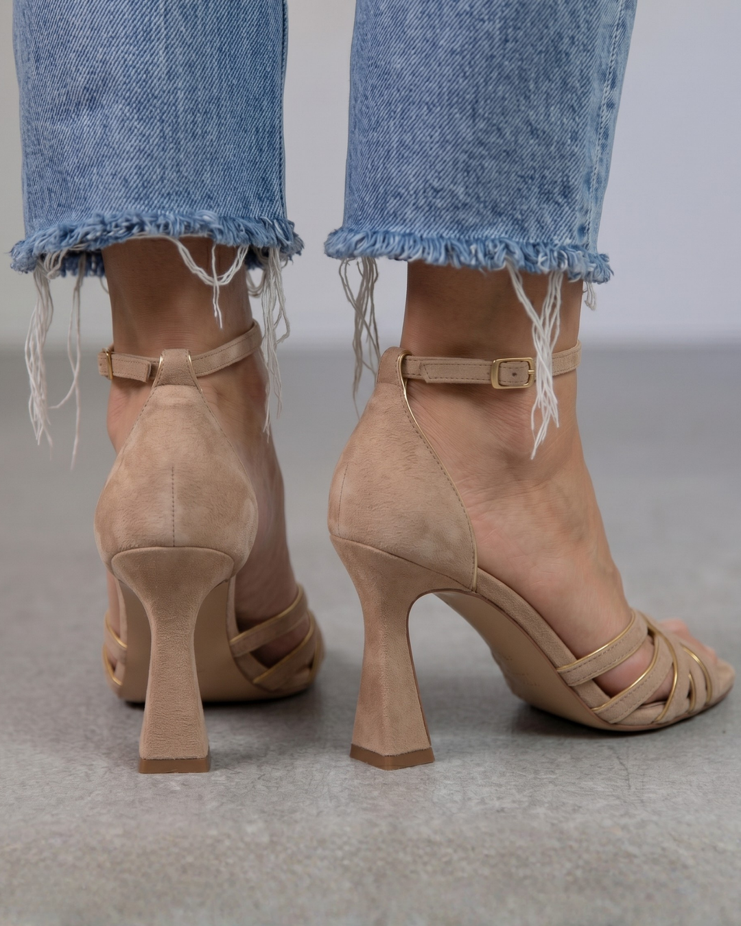 Grace | Women's Heels Open Strap Nude Design 2