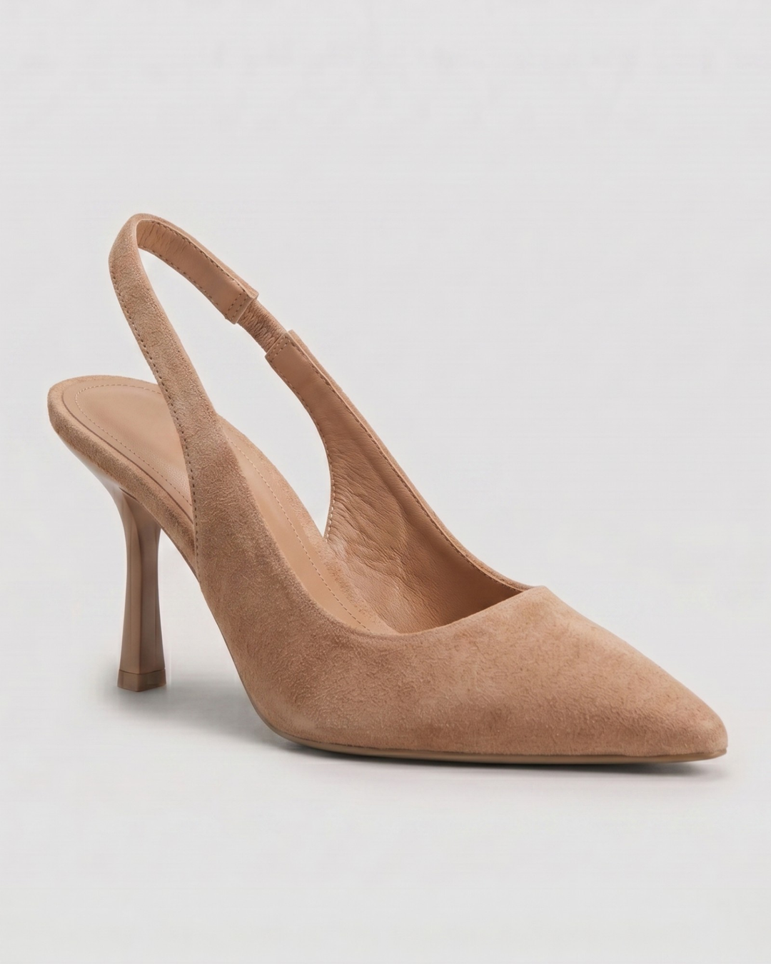 Grace | Women's White Slingback Heels with Pointed Toe 0