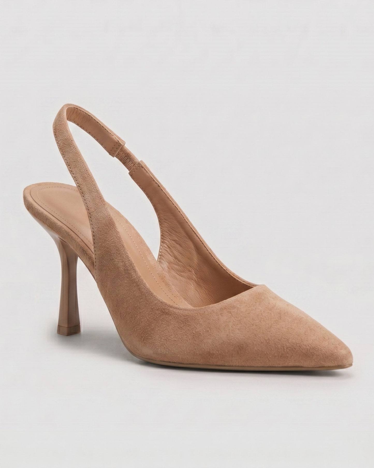 Grace | Women's White Slingback Heels with Pointed Toe 0
