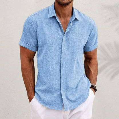 Men's Linen Shirt Short Sleeve