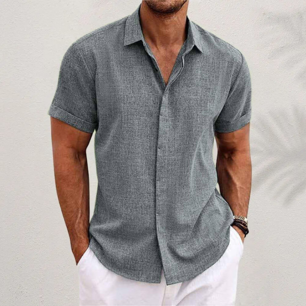 Men's Linen Shirt Short Sleeve