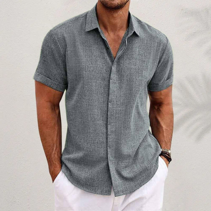 Men's Linen Shirt Short Sleeve