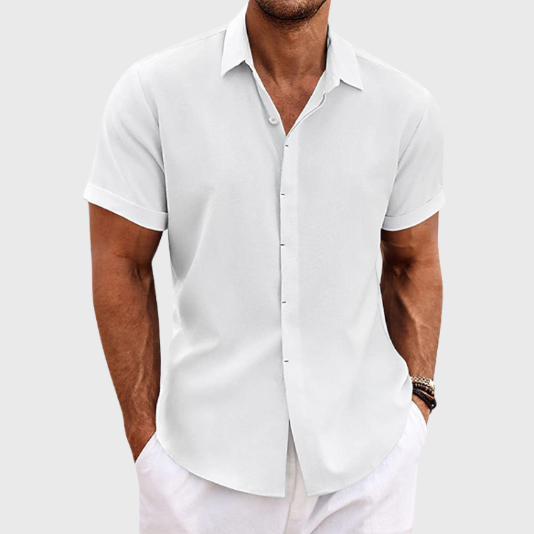Men's Linen Shirt Short Sleeve