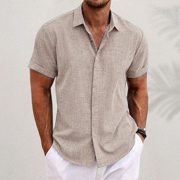 Men's Linen Shirt Short Sleeve
