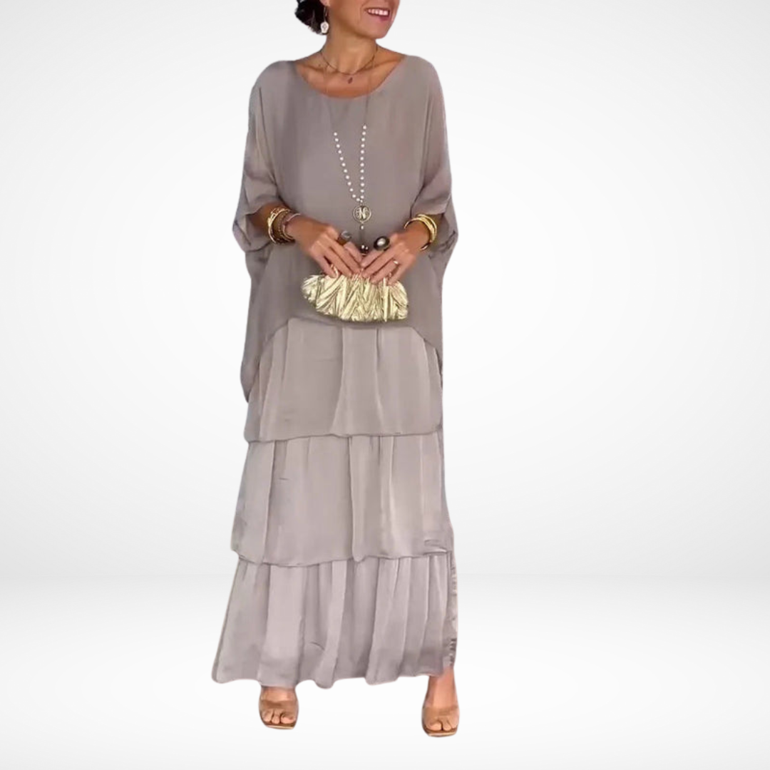 Lily | Women's A-Line Maxi Dress with Round Neckline 3