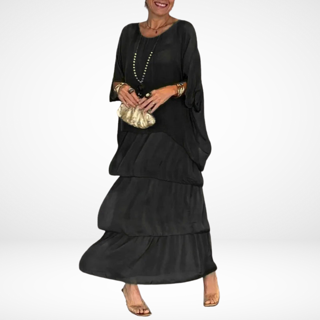 Lily | Women's A-Line Maxi Dress with Round Neckline 4