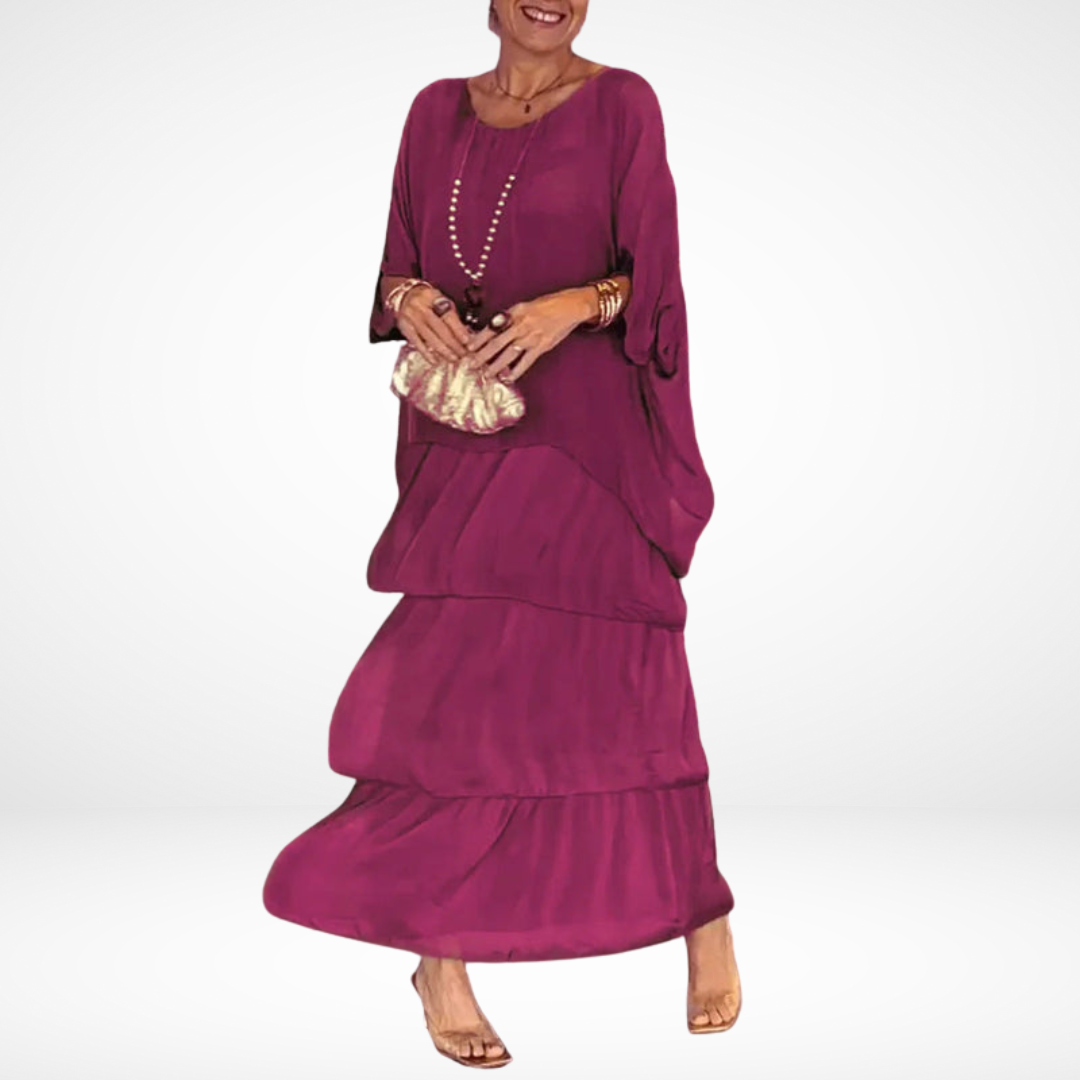 Lily | Women's A-Line Maxi Dress with Round Neckline 5