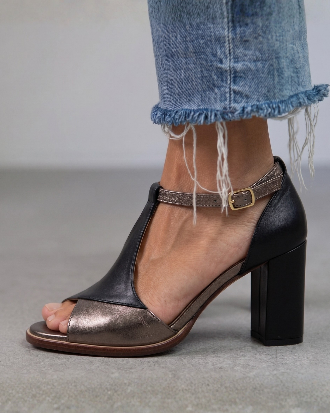 Lily | Women's Black Heels with Ankle Strap 1