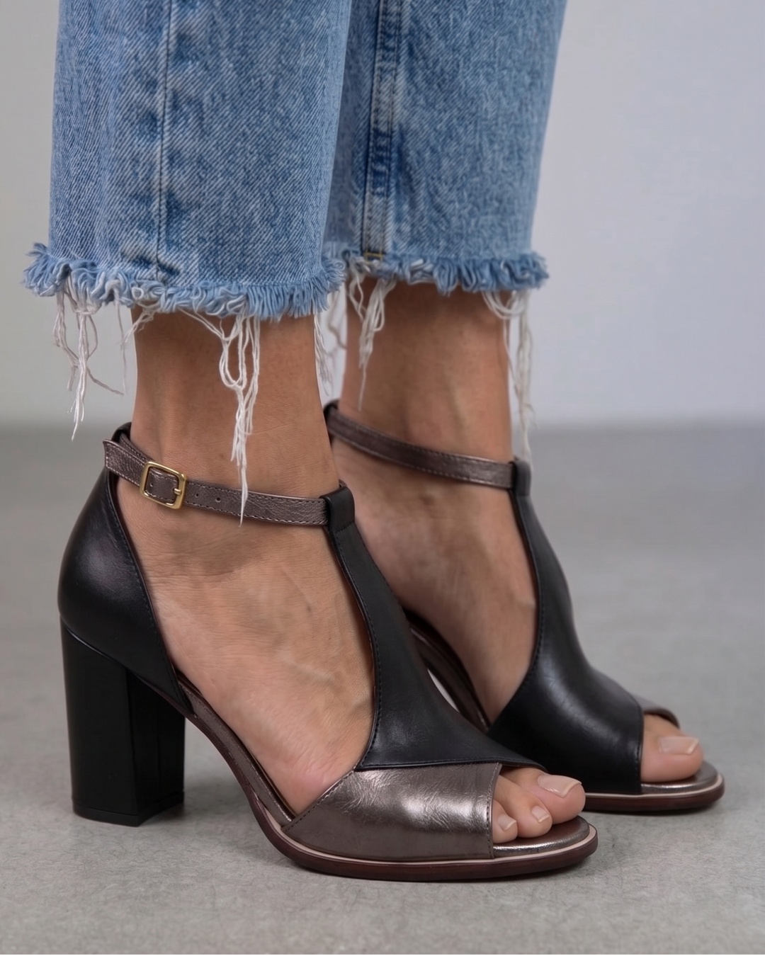 Lily | Women's Black Heels with Ankle Strap 3