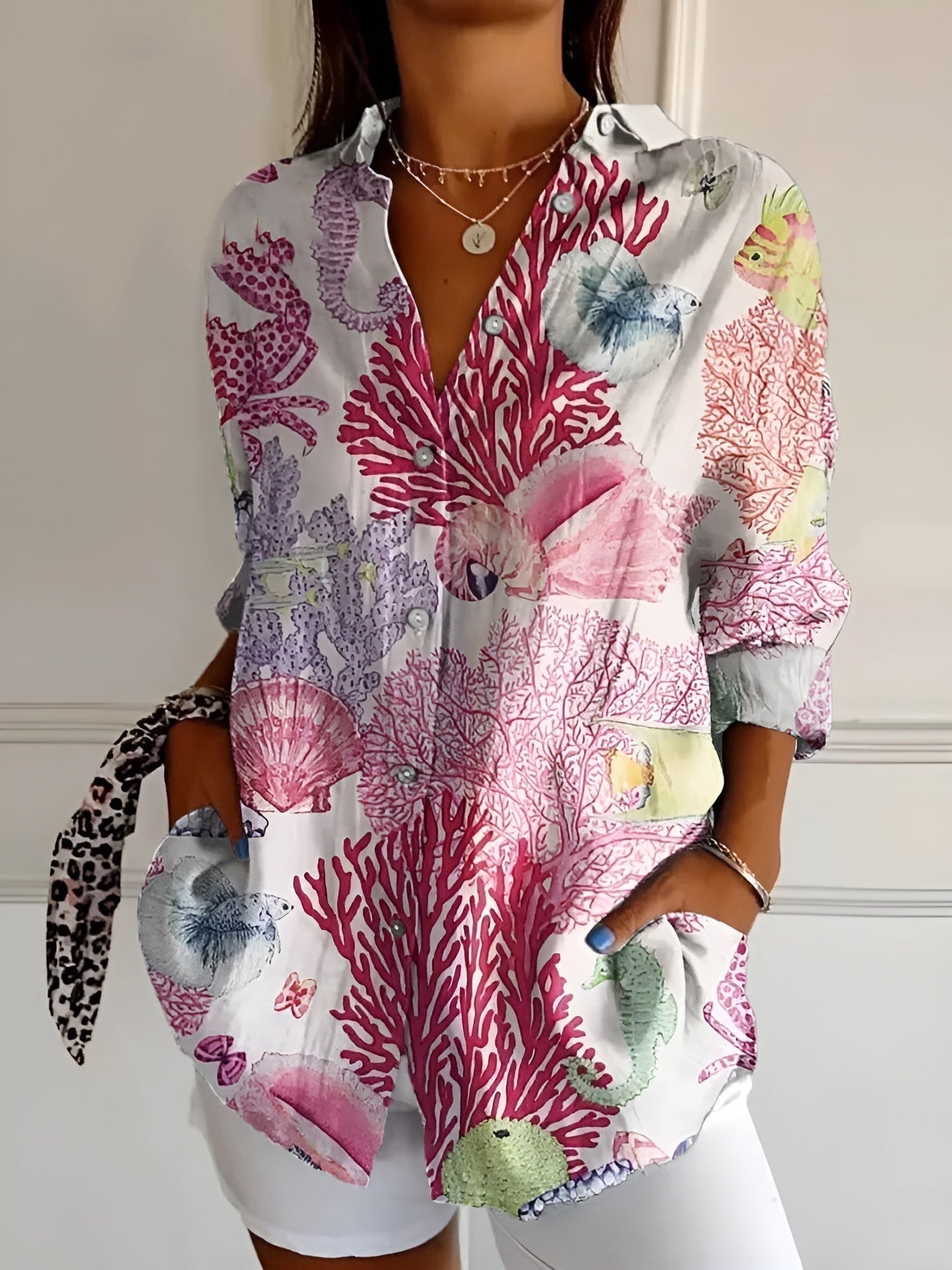Lily | Women's Blouse with Whimsical Prints 3