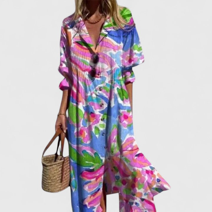 Lily | Women's Boho Dress with Bold Colors 4