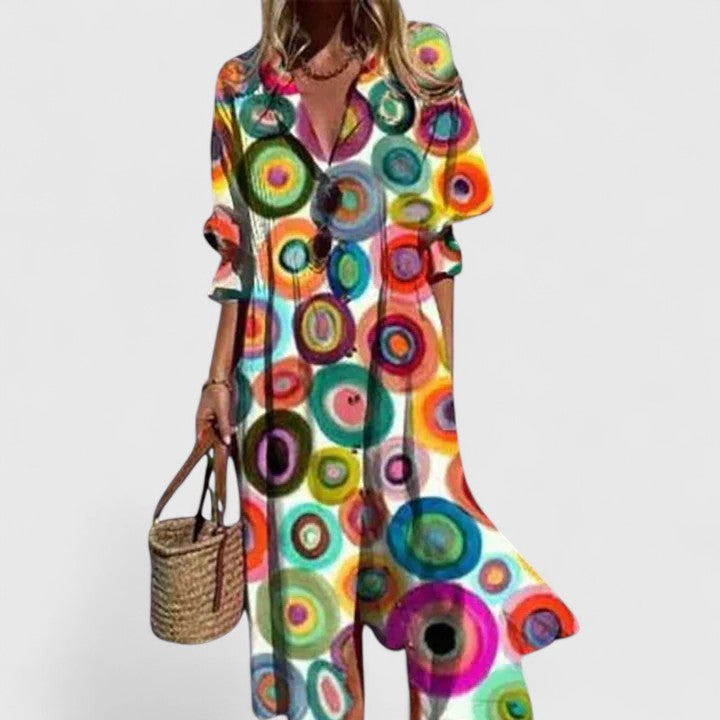 Lily | Women's Boho Dress with Bold Colors 6