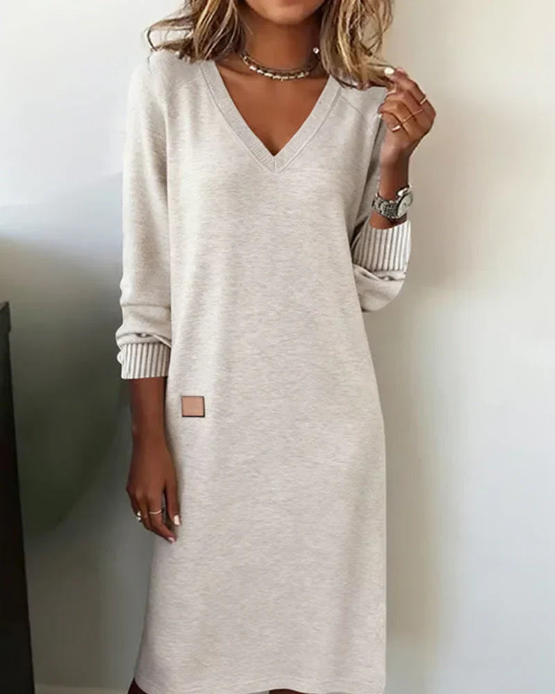 Lily | Women's Cozy V-Neck Dress 0