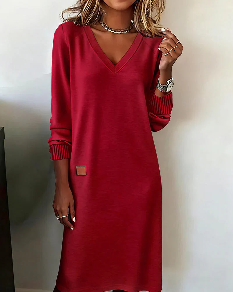 Lily | Women's Cozy V-Neck Dress 2