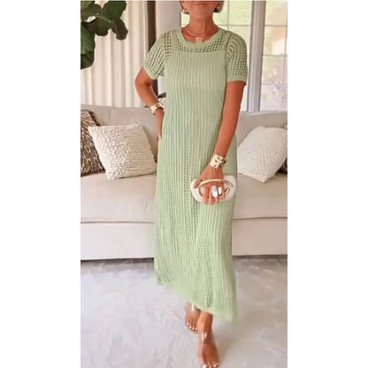 Lily | Women's Cut-Out Maxi Dress with Lightweight Overlay 2